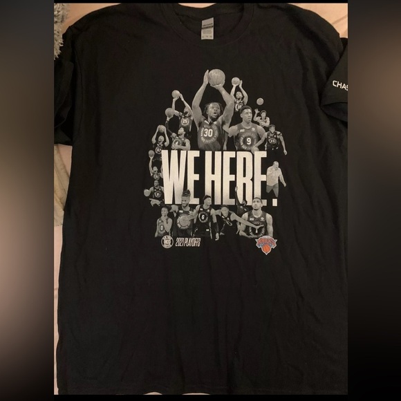 NY KNICKS SHIRT MENS XL SGA PLAYOFFS WE HERE MSG NYC NBA BASKETBALL - Picture 1 of 4